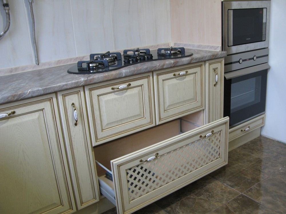 Белый кухонный гарнитур-Кухня МДФ в ПВХ «Модель 273»-фото7