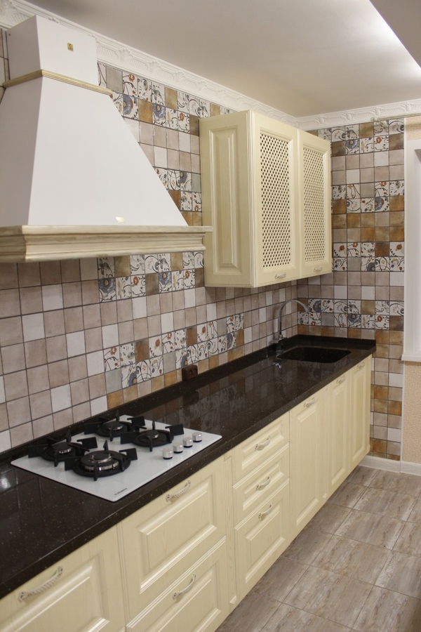 Белый кухонный гарнитур-Кухня МДФ в ПВХ «Модель 495»-фото3