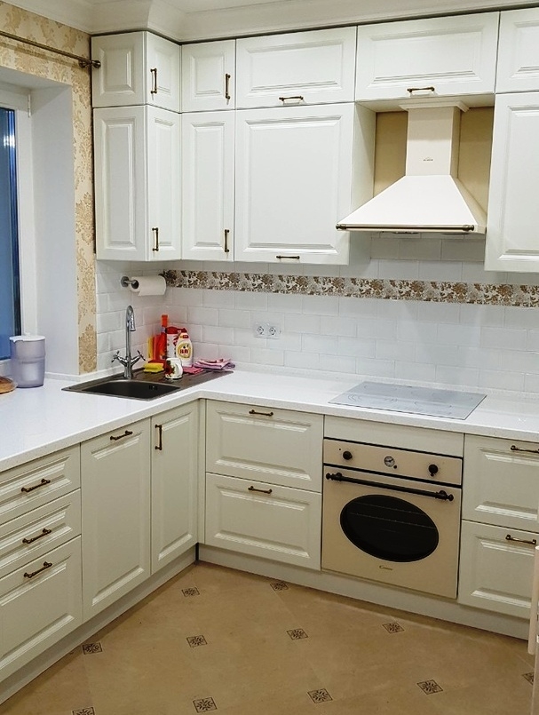 Белый кухонный гарнитур-Кухня МДФ в ПВХ «Модель 531»-фото2