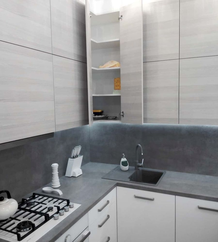Белый кухонный гарнитур-Кухня из ЛДСП «Модель 650»-фото3