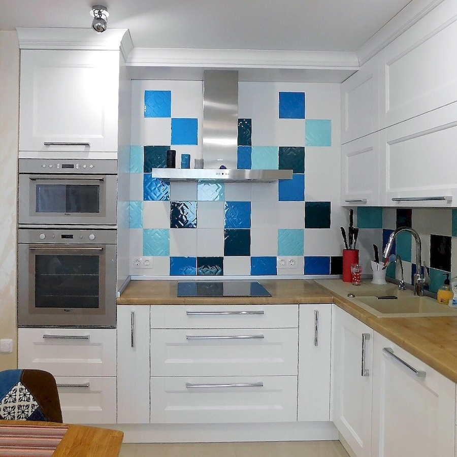 Белый кухонный гарнитур-Кухня МДФ в эмали «Модель 591»-фото3