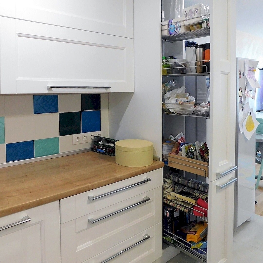 Белый кухонный гарнитур-Кухня МДФ в эмали «Модель 591»-фото5