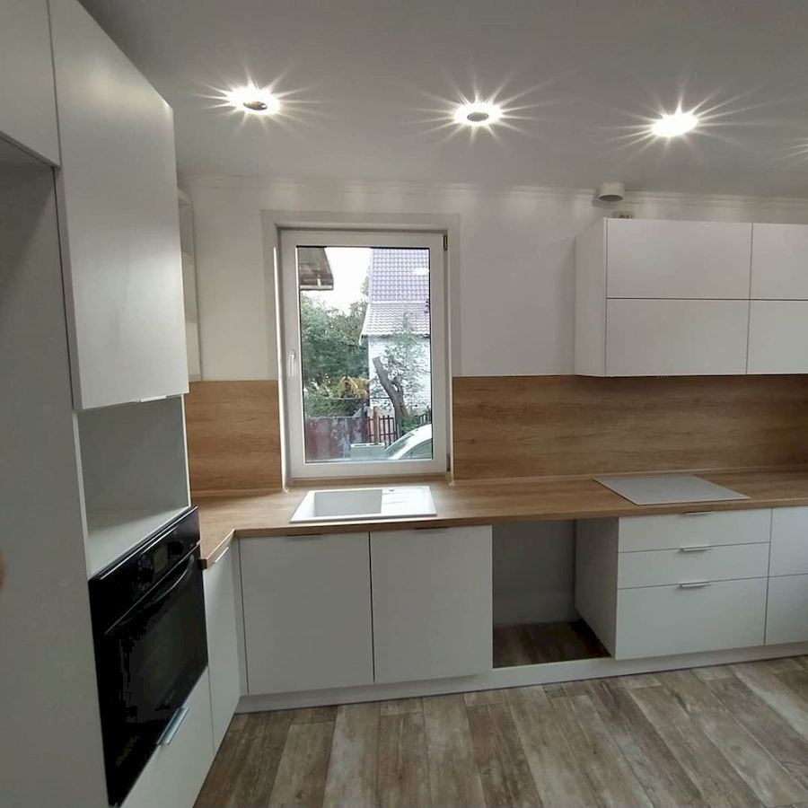 Белый кухонный гарнитур-Кухня МДФ в ПВХ «Модель 672»-фото2