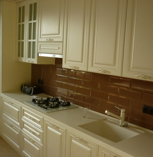 Белый кухонный гарнитур-Кухня МДФ в эмали «Модель 308»-фото3