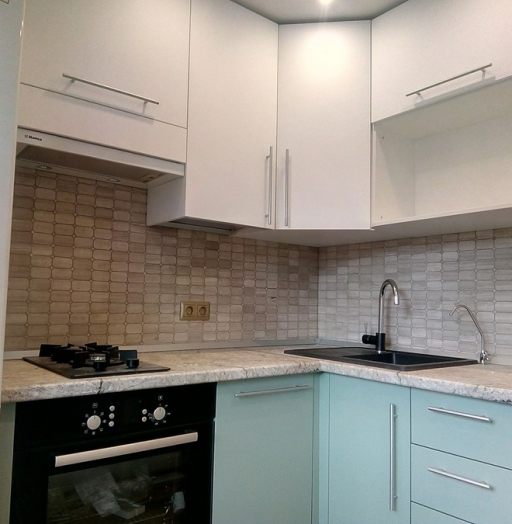 Белый кухонный гарнитур-Кухня МДФ в ПВХ «Модель 125»-фото4