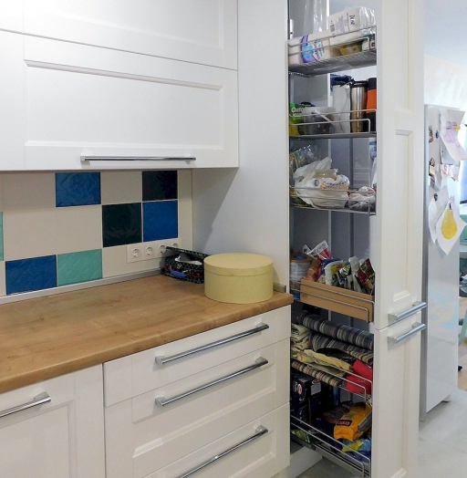 Белый кухонный гарнитур-Кухня МДФ в эмали «Модель 591»-фото9