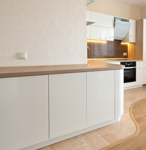 Белый кухонный гарнитур-Кухня МДФ в эмали «Модель 619»-фото8
