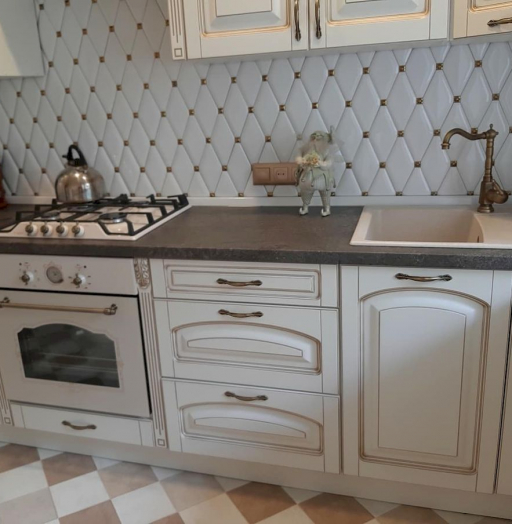 Белый кухонный гарнитур-Кухня МДФ в эмали «Модель 656»-фото6